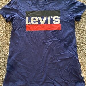 Levi's Navy Tee with Logo Block